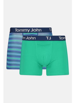 Men 2 Pack 4 inseam Brand Logo Boxer Briefs, Multicolor