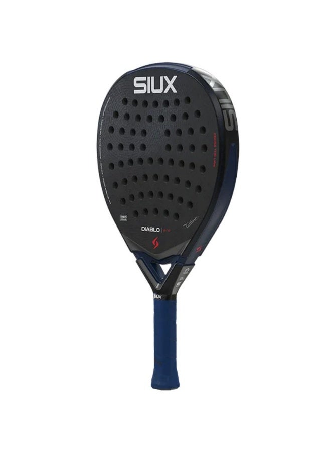 SIUX مضرب بادل سيوكس ديابلو برو نايت بلو 2026 - مضرب هجين يجمع بين القوة والتحكم، مصنوع من ألياف الكربون 18K، وقلب من مادة EVA، وطلاء رملي ثلاثي الأبعاد، مصمم خصيصًا للاعبين المحترفين. - Image 4