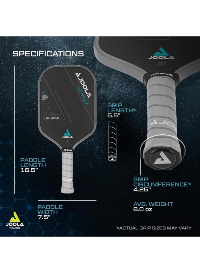JOOLA Perseus Ben Johns Pickleball Paddle 16mm Carbon Friction Surface, Charged Carbon Technology, Polypropylene Honeycomb Core, Professional Tournament Pickleball Racket for Maximum Spin, Control and Power - Image 2