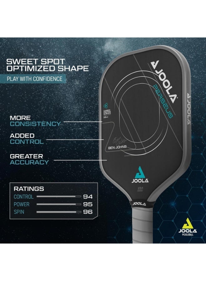JOOLA Perseus Ben Johns Pickleball Paddle 16mm Carbon Friction Surface, Charged Carbon Technology, Polypropylene Honeycomb Core, Professional Tournament Pickleball Racket for Maximum Spin, Control and Power - Image 4