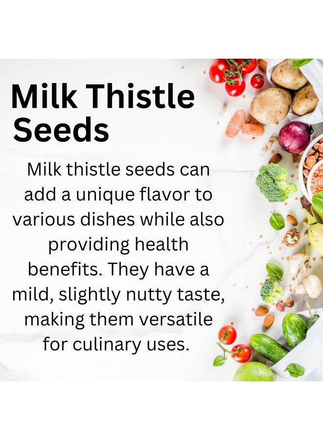 HERBS BOTANICA بذور عشبة الشوك الحليب 100% طبيعية كاردو ماريانو سميدلاس للشاي العشبي، الصبغات والاستخدامات اليدوية بذور الشوك الحليب الكاملة للطحن والانغماس - عبوة 8 أونصات - Image 2