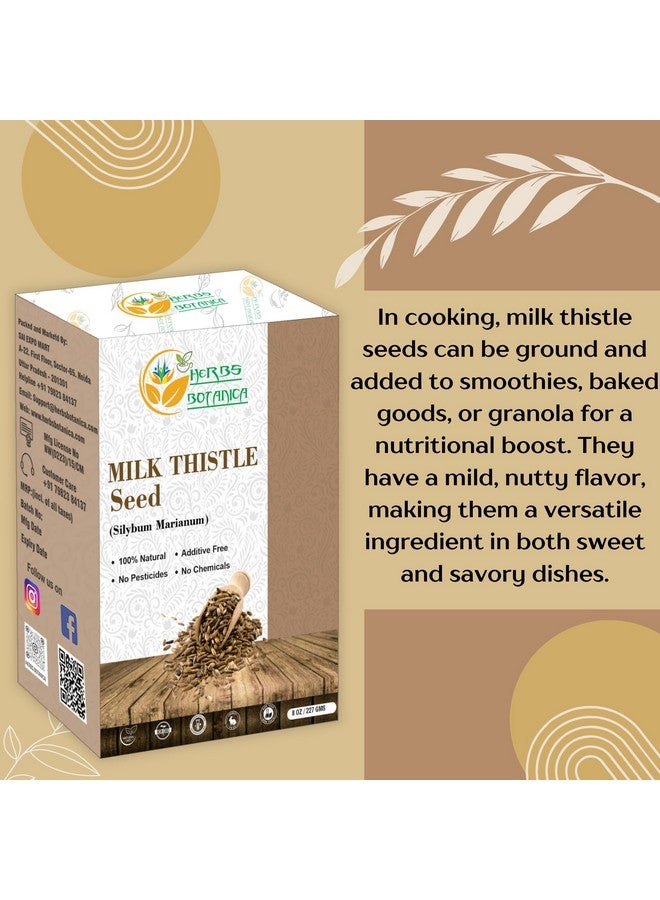 HERBS BOTANICA بذور عشبة الشوك الحليب 100% طبيعية كاردو ماريانو سميدلاس للشاي العشبي، الصبغات والاستخدامات اليدوية بذور الشوك الحليب الكاملة للطحن والانغماس - عبوة 8 أونصات - Image 5