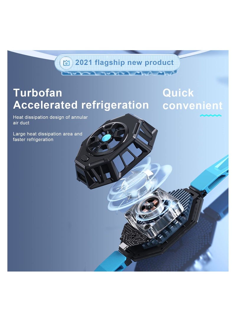 Semiconductor Cooler with Colorful LED Lights and Back Clip, Ideal for Mobile Gaming, Live Streaming, Outdoor Vlogging, and Car Use, Compatible with iPad, Tablets, and Phones. - Image 5