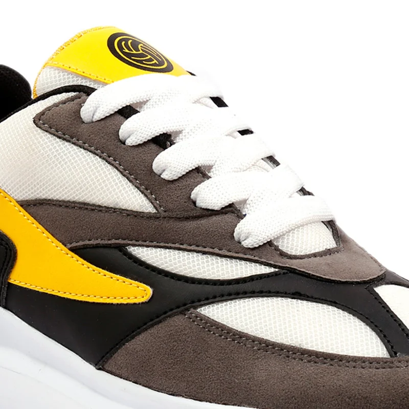 Bacca Bucci Yellow Urban Retro Blocked Fashion Sneakers for Men | Best Price UAE