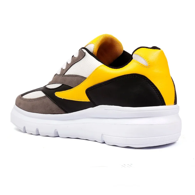 Bacca Bucci Yellow Urban Retro Blocked Fashion Sneakers for Men | Best Price UAE