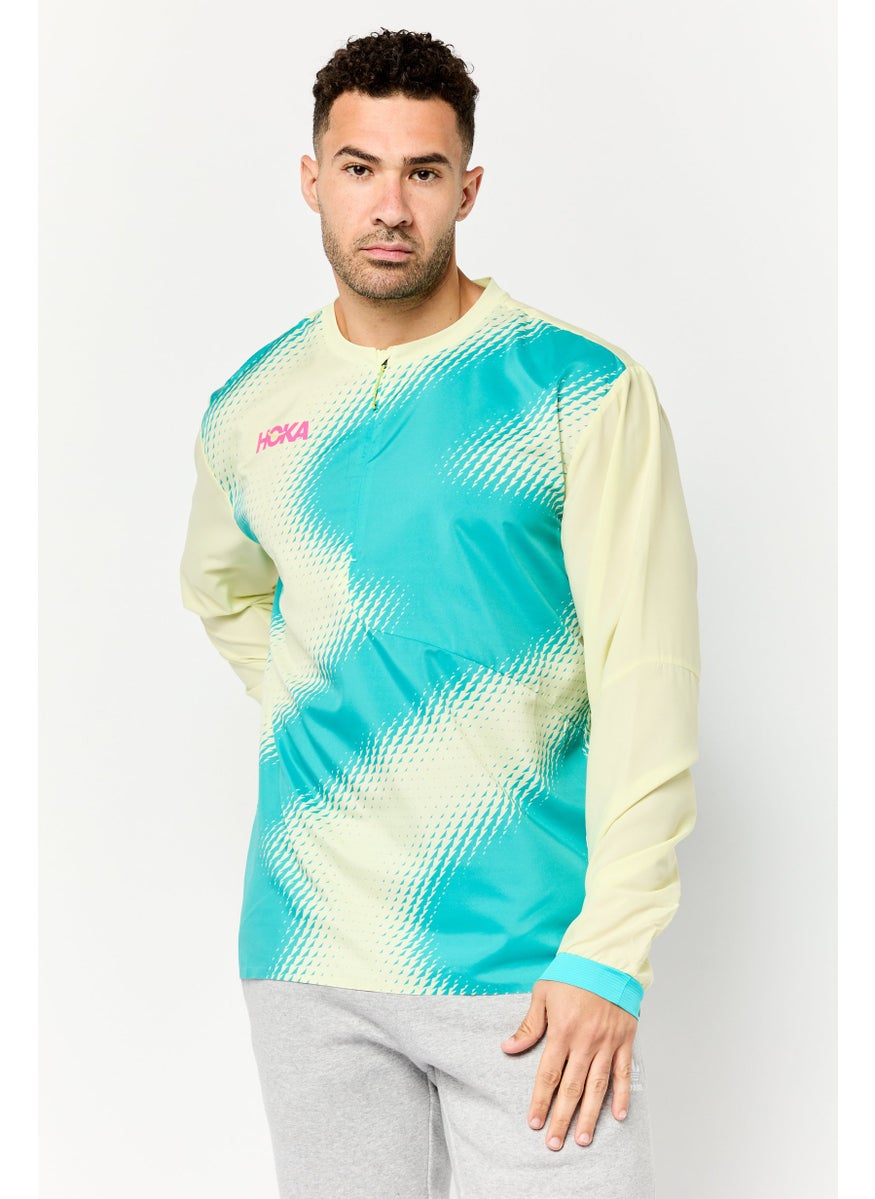 Hoka Men Sportswear Fit Long Sleeve Training Wind Shell Jacket, Multicolor  - Image 1