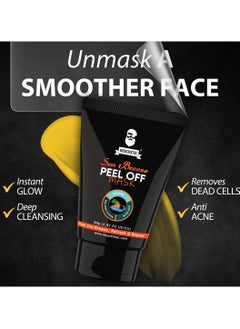 MUUCHSTAC Sea Breeze Peel Off Mask For Men | Blackhead, Acne & Dead Skin Removal Face Pack (80 g)  - Image 2