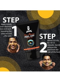 MUUCHSTAC Sea Breeze Peel Off Mask For Men | Blackhead, Acne & Dead Skin Removal Face Pack (80 g)  - Image 4