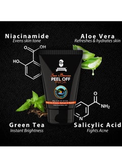 MUUCHSTAC Sea Breeze Peel Off Mask For Men | Blackhead, Acne & Dead Skin Removal Face Pack (80 g)  - Image 3
