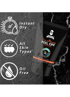MUUCHSTAC Sea Breeze Peel Off Mask For Men | Blackhead, Acne & Dead Skin Removal Face Pack (80 g)  - Image 5