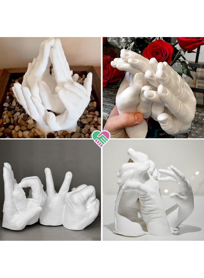 Luna Bean Huge Oversize XL Family Hand Casting Kit - Family Size Hand Molding Kit - Casts 6 Hands Comfortably Adults & Kids, Gifts for Family with Kids - Thanksgiving Gifts - Image 4