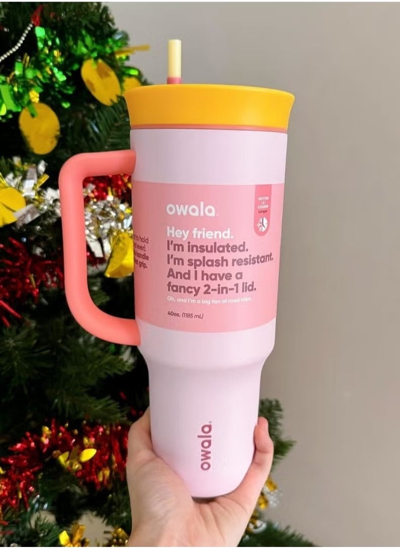 Owala - 40oz stainless steel, insulated water bottle Splash-resistant lid 2-in-1 lid Candy Store - Image 1