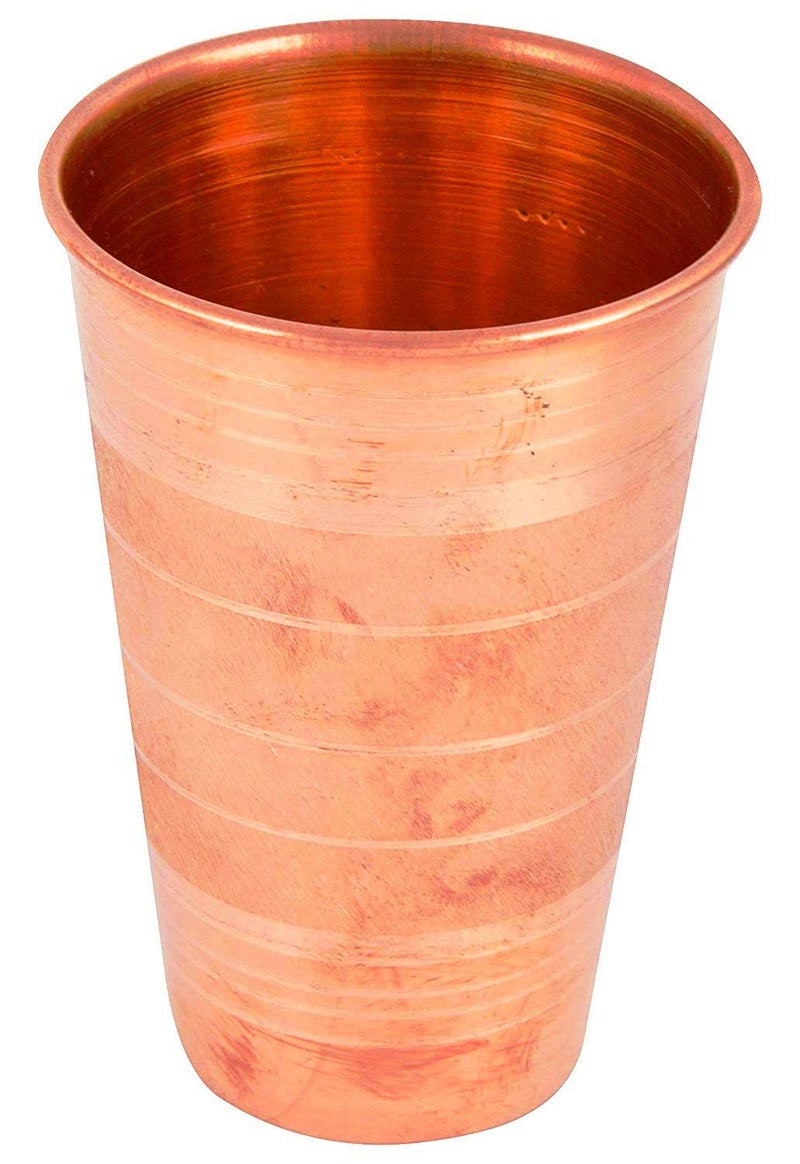 KBB New Touch LASSI Glass Jumbo Copper GlassTumbler 550 ml KBB014 Pack of 2 - Image 2
