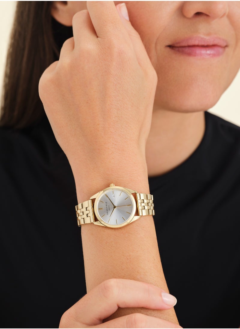 RoseField Rosefield Ace XS Silver Sunray Steel Gold Women Watch - ASGSG-A15  - Image 2