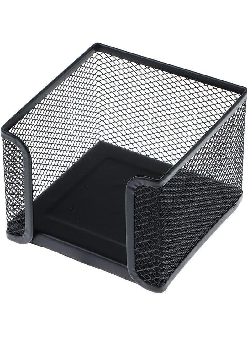 حامل مذكرات معدني شبكي  حامل ورق ملاحظات مربع حامل ملاحظات لاصق منظم مكتب منزلي للمكتب حجم كبير - Image 1