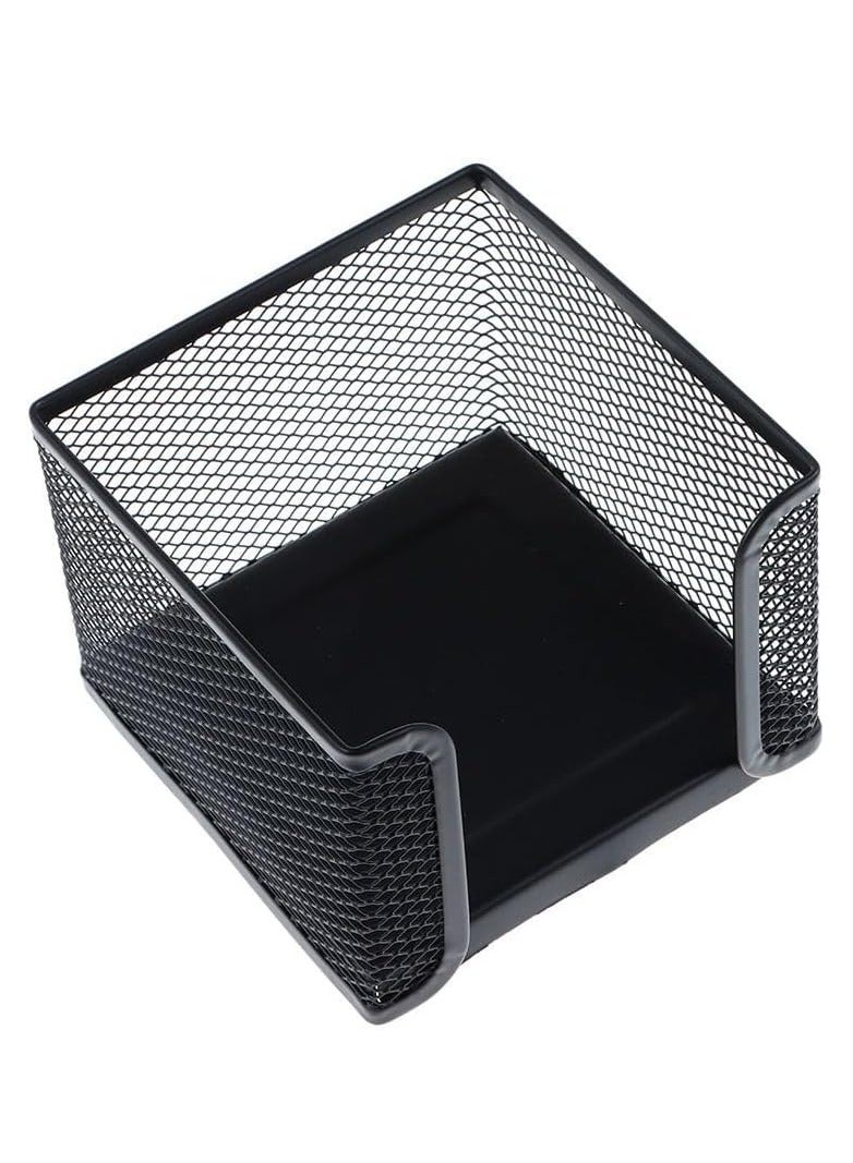 حامل مذكرات معدني شبكي  حامل ورق ملاحظات مربع حامل ملاحظات لاصق منظم مكتب منزلي للمكتب حجم كبير - Image 3