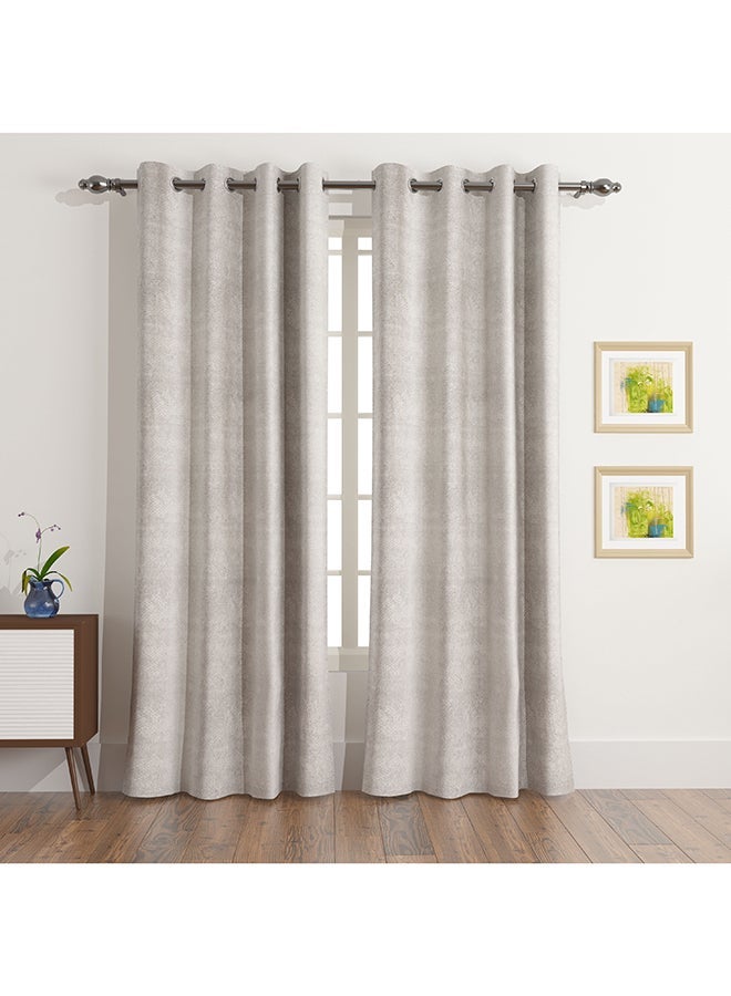 House One Polyester Curtain  for Bedroom Dining Studio Office - Light Grey - Image 1
