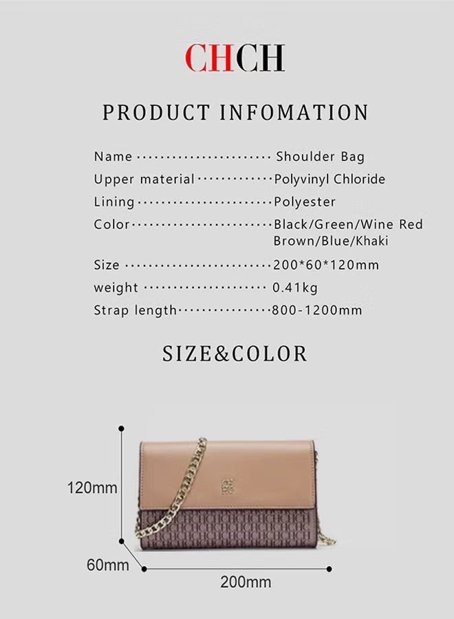 CH CH Women's Minimalist Shoulder Bag - Exquisite Chain Multiple Colors Available for Daily & Party - Image 3
