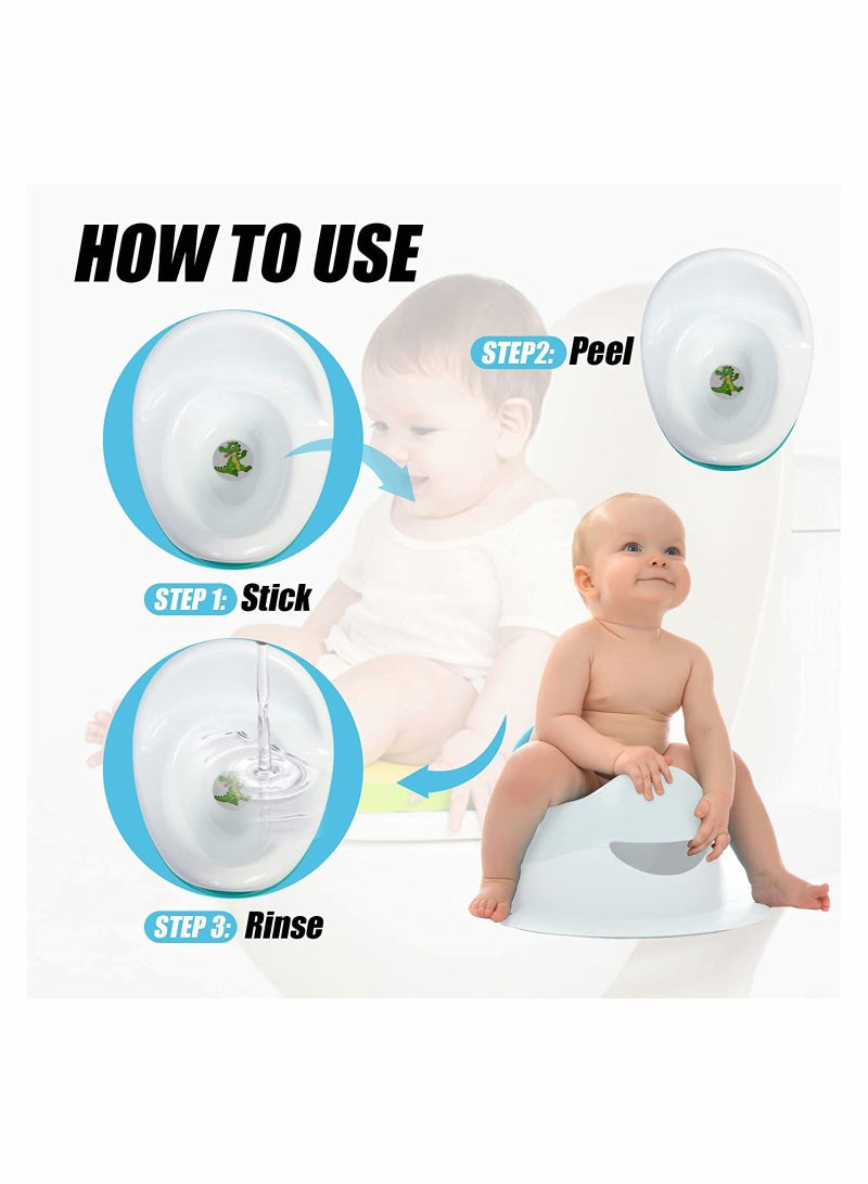 SYOSI 10pcs Potty Training Seat Magic Sticker Animal Theme Toddler Potty Training Toilet Color Changing Sticker Toilet Potty Magic Reveal Stickers Magic Potty Targets Color Changing for Toddlers Kids - Image 2