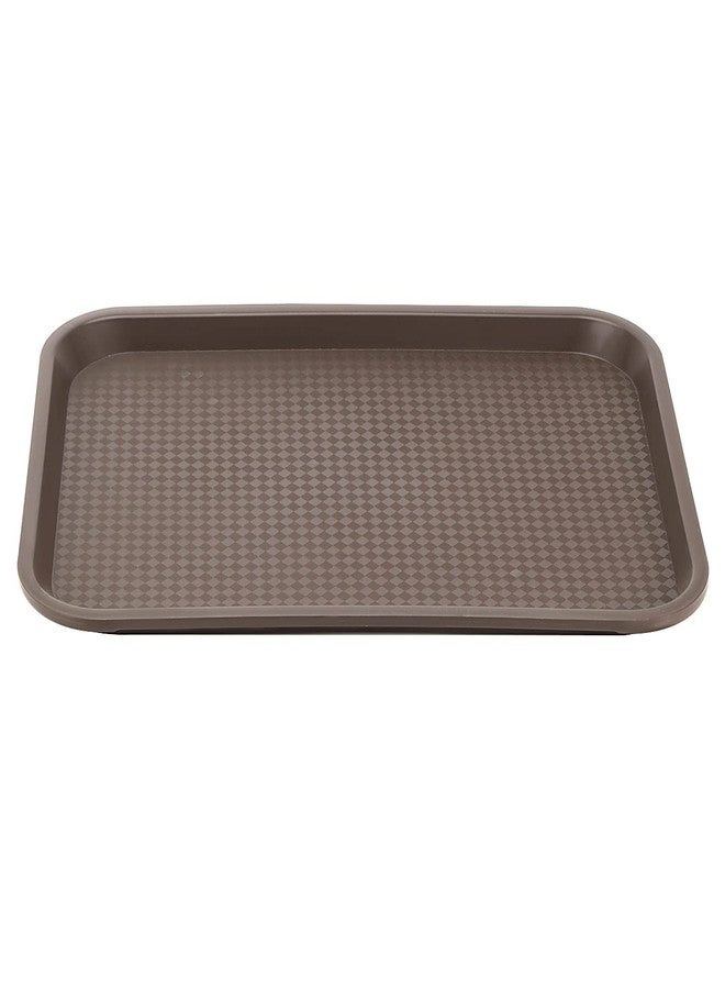 SEHOI Fast Food Tray, SEHOI 8 Pack 16 x 12 Inches Plastic Fast Food Serving Tray, Coffee Color Rectangular Cafeteria Tray for Restaurant, Kitchen, Party, Picnic - Image 5