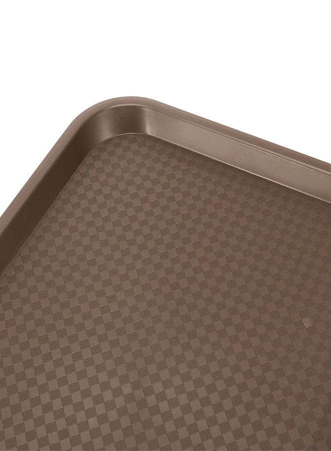 SEHOI Fast Food Tray, SEHOI 8 Pack 16 x 12 Inches Plastic Fast Food Serving Tray, Coffee Color Rectangular Cafeteria Tray for Restaurant, Kitchen, Party, Picnic - Image 3
