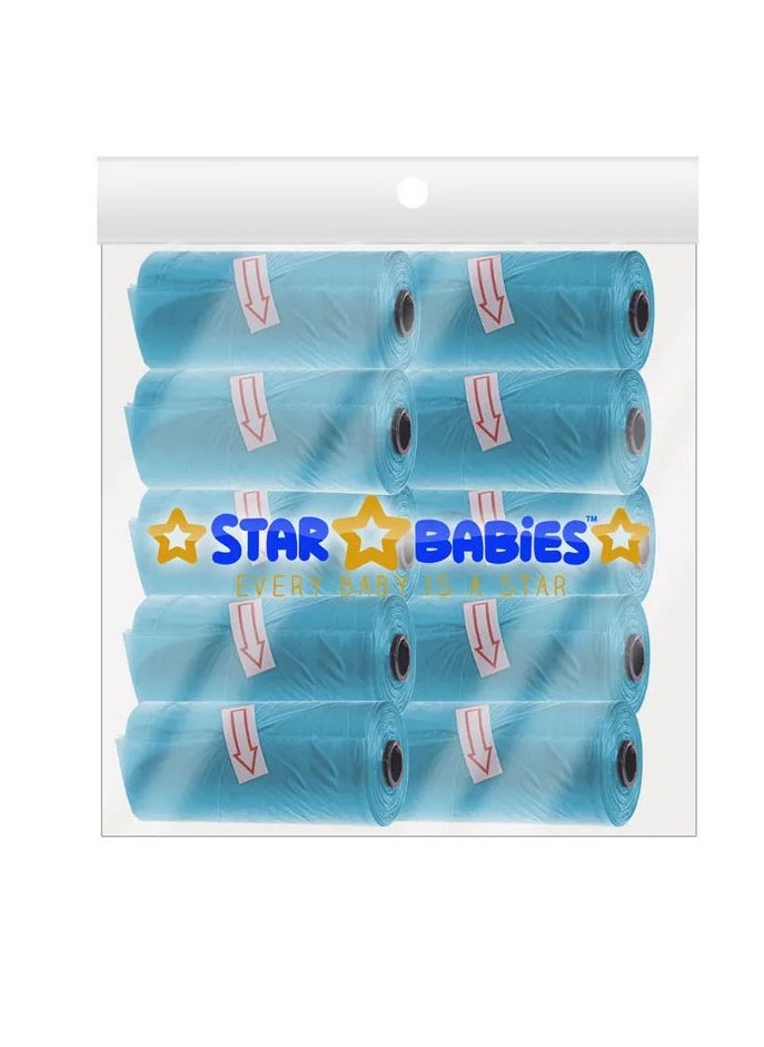 STAR BABiES Star Babies - Scented Bag Pack of 10/150 Bags - Blue  - Image 1
