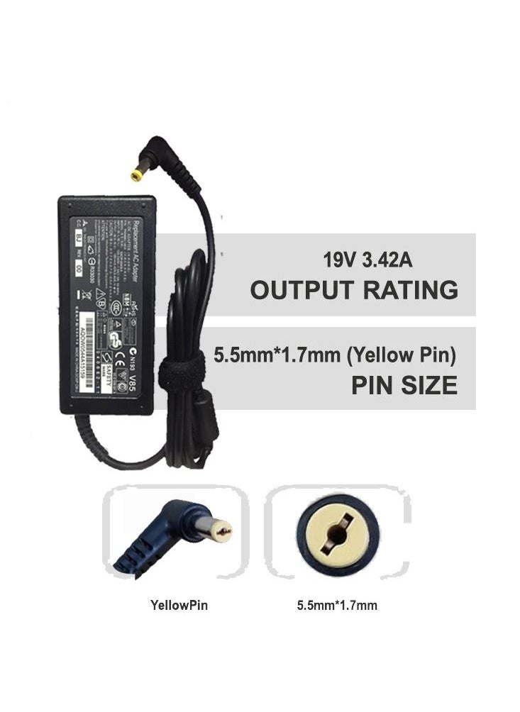 Generic - Replacement AC Adapter Charger For Acer Aspire One A150L With Power Cord - Image 1