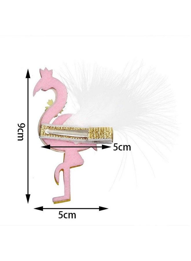 Amosfun - Flamingo Hair Barrettes Hair Accessories Hair Clips Barrettes Hairpins For Girls Toddlers Kids Teens (Pink) - Image 1
