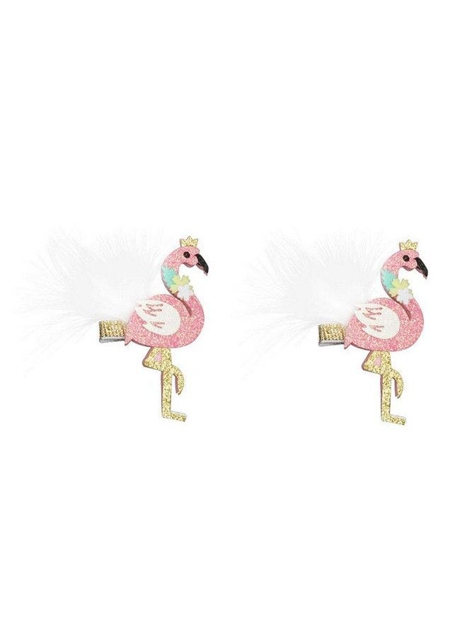 Amosfun - Flamingo Hair Barrettes Hair Accessories Hair Clips Barrettes Hairpins For Girls Toddlers Kids Teens (Pink) - Image 1