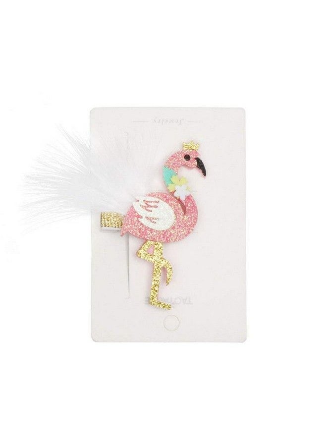Amosfun - Flamingo Hair Barrettes Hair Accessories Hair Clips Barrettes Hairpins For Girls Toddlers Kids Teens (Pink) - Image 1