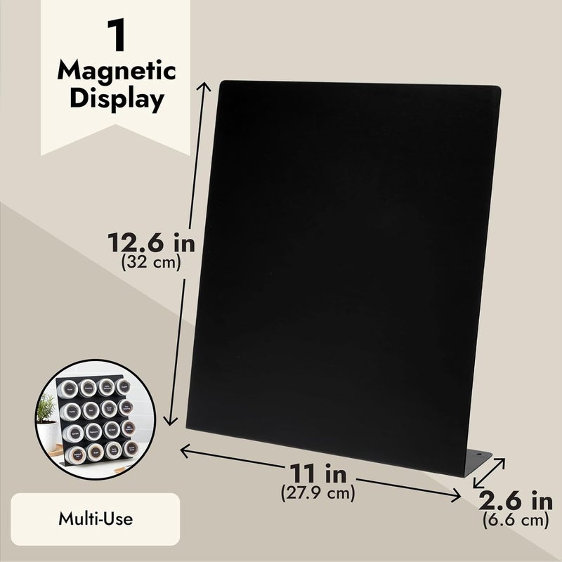 Juvale Magnet Board - Black, 12.6 x 11 x 2.6 in - Standing Magnetic Board for Desk & Wall - Magnetic Display for Memos, Photos & Documents - Image 5