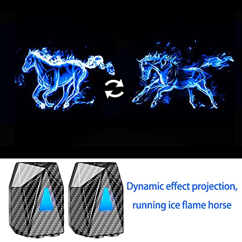 LZLRUN Animated Projection Welcome Light, Running Ice Fire Horse Door Welcome LED Light for Car - Image 2