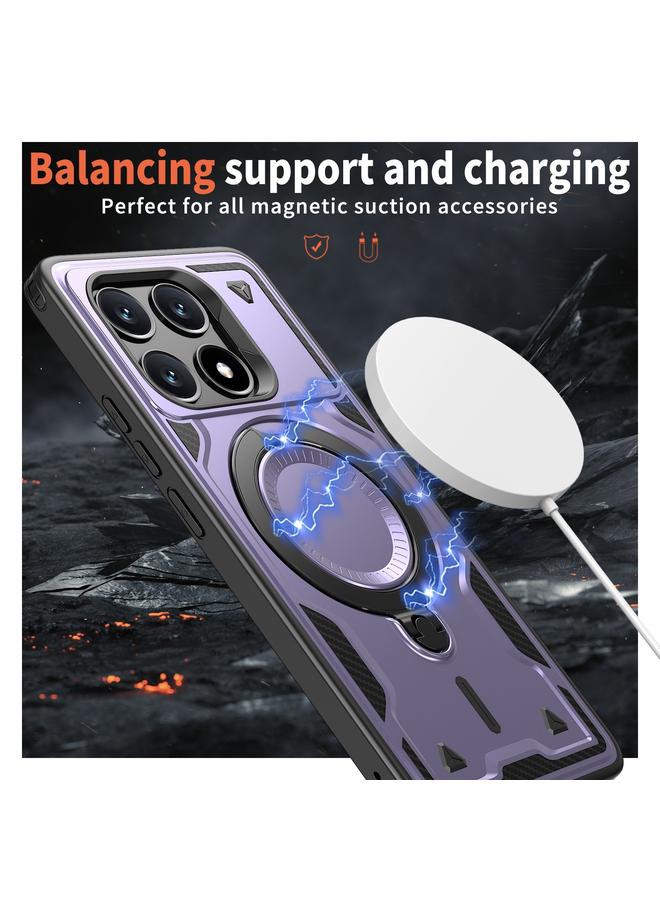 erorex Case For Xiaomi Poco X6 Pro 5G PC Hybrid TPU Armor MagSafe Ring Holder Phone Case - Image 3