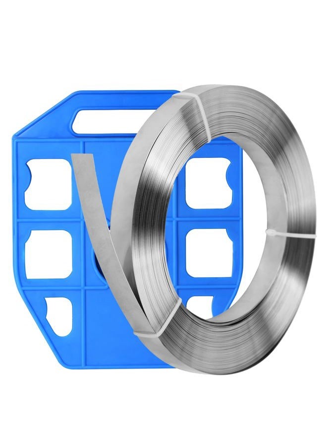 MOUNTAIN_ARK 95' Length x 1/2" Width Stainless Steel 304 Strapping Banding Coil Packing Strap, Thickness: 1/64" - Image 1