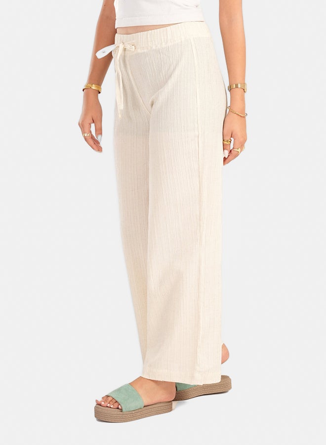 Carina Self Pattern Linen Pants - Image 1