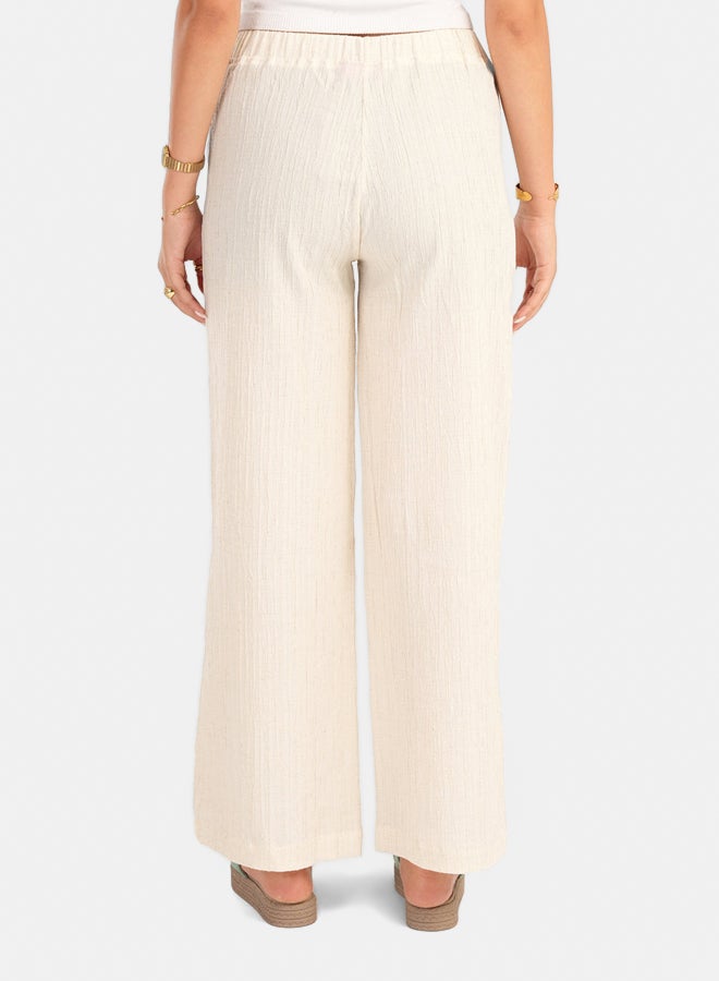 Carina Self Pattern Linen Pants - Image 2