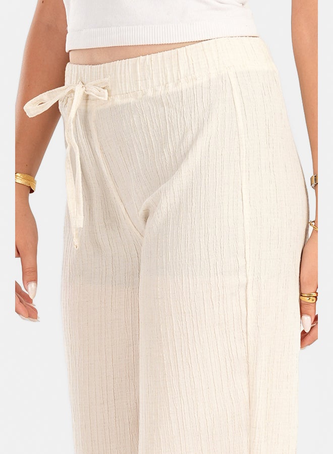 Carina Self Pattern Linen Pants - Image 3