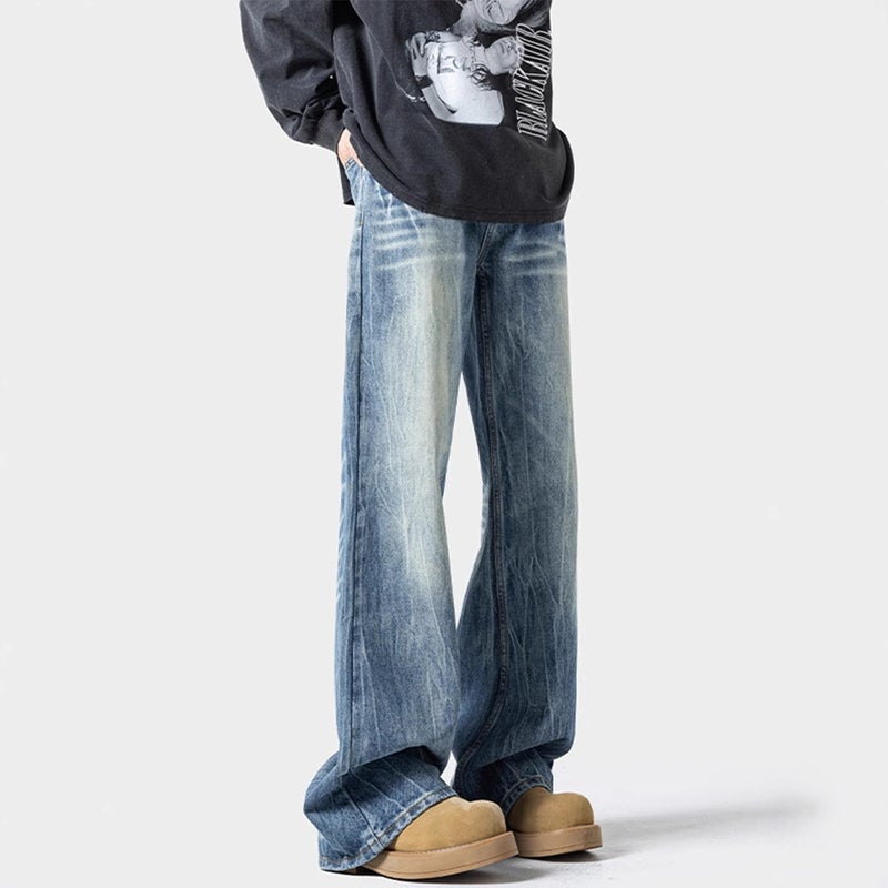 Unisex Classic Denim Jeans Loose Fit Daily Outdoor Wear - Image 2