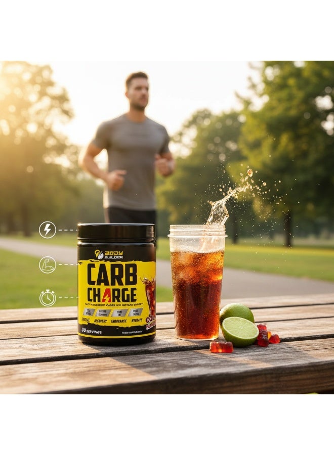 Body Builder Carb Charge Performance Carbohydrate Powder, Cola Flavor, 26g Carbs Per Serving, Cluster Dextrin®, Sugar-Free, Plant-Based - Image 5