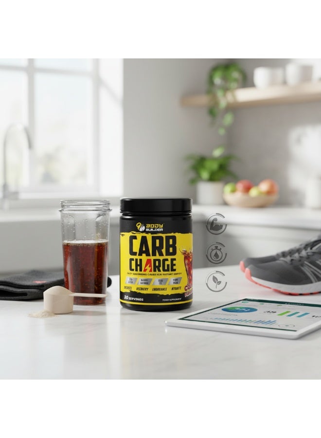 Body Builder Carb Charge Performance Carbohydrate Powder, Cola Flavor, 26g Carbs Per Serving, Cluster Dextrin®, Sugar-Free, Plant-Based - Image 4