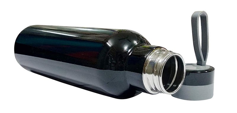 The gifts bucket TGB 1000ML Stainless Steel Vacuum Flasks Water Bottle with Sipper Cap Stainless Steel Insulation Kettle Black - Image 2