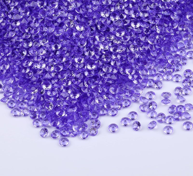Gintoaria 10000 pcs/Pack Wedding Table Scatter Confetti Crystals Acrylic Diamonds Vase Fillers 4.5 mm Rhinestones for Wedding, Bridal Shower, Vase Beads Decorations (Violet) - Image 1