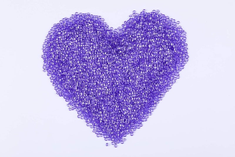 Gintoaria 10000 pcs/Pack Wedding Table Scatter Confetti Crystals Acrylic Diamonds Vase Fillers 4.5 mm Rhinestones for Wedding, Bridal Shower, Vase Beads Decorations (Violet) - Image 2