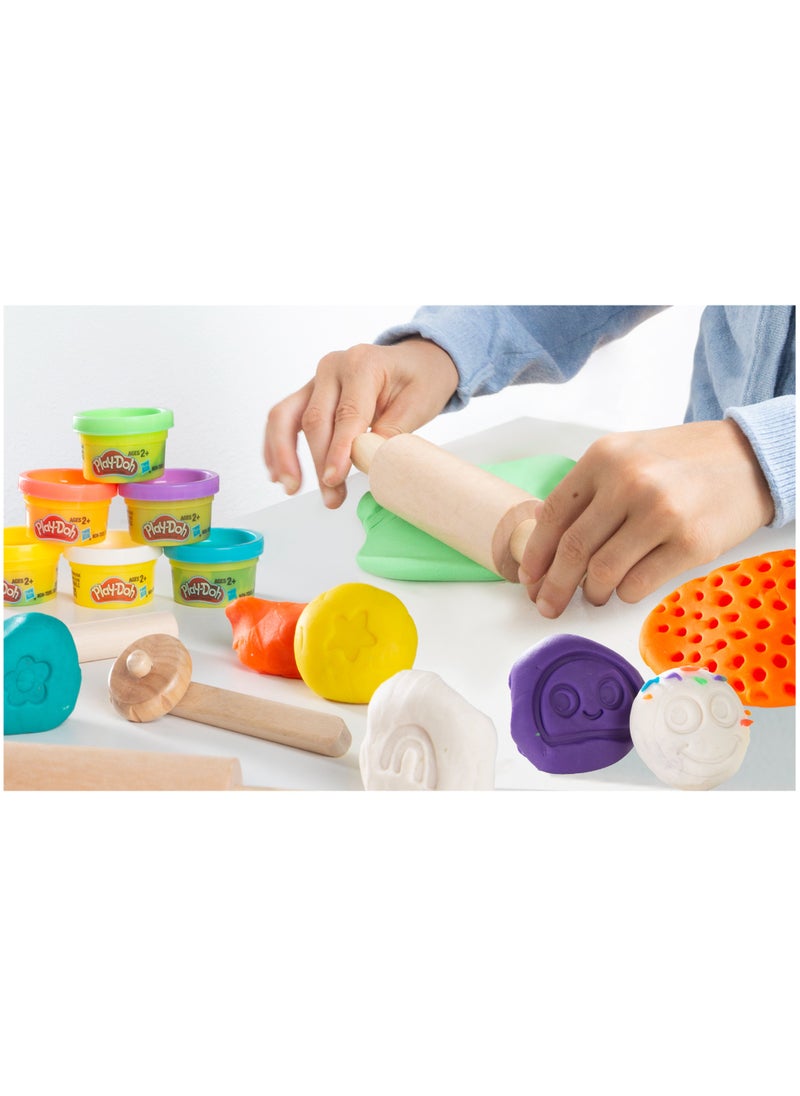 roba - Play-Doh Creative Play Set w/ Water-Resistant Apron, Wooden Tools & 6 Colors of Non-Toxic Clay, Kids Roleplay, Arts & Crafts, Preschool Play, Food Toys, Sustainable, Fun & Educative Gift for Kids 3+ - Image 1