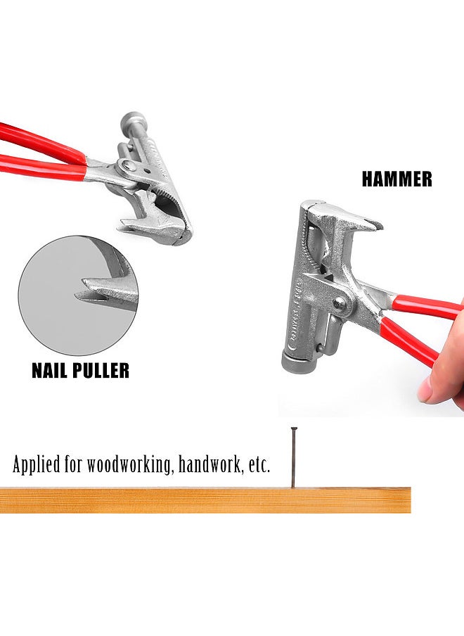 Generic - 10-in-1 Hammer Pocket Multitool Multifunctional Pliers Multiuse Tool with Carpenter Hammer Screwdriver Nail Pliers/Puller Pipe Monkey Wrench Wire Cutter for Camping Emergencies - Image 1