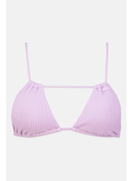 Roxy Women Padded Textured Bikini Top, Purple  - Image 1