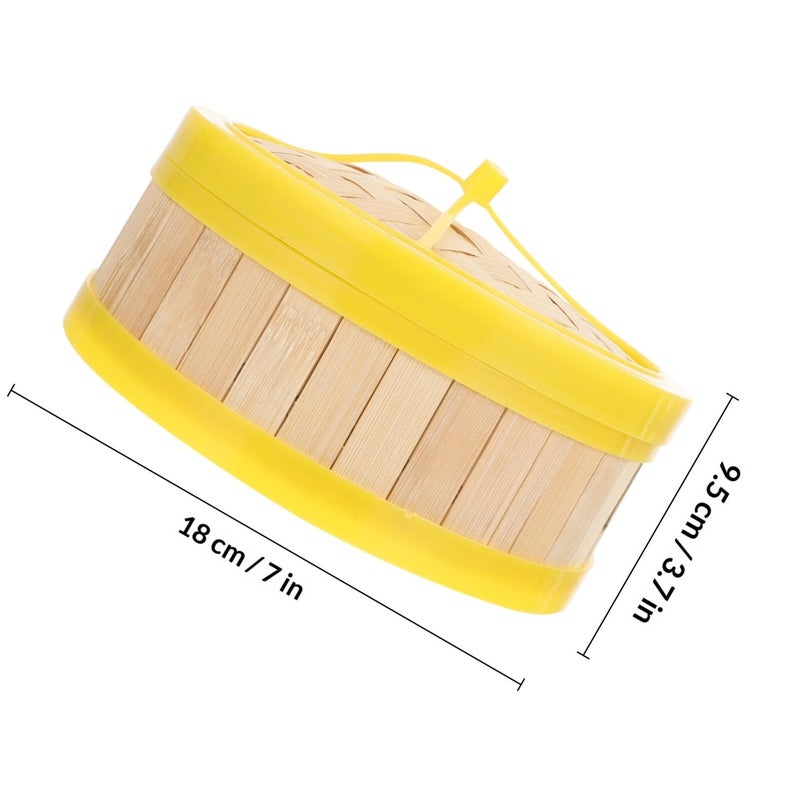 5 Inch Steamer Basket With Lid Traditional Cooking Tool For Dumplings Bao Buns 2 Pcs - Image 3