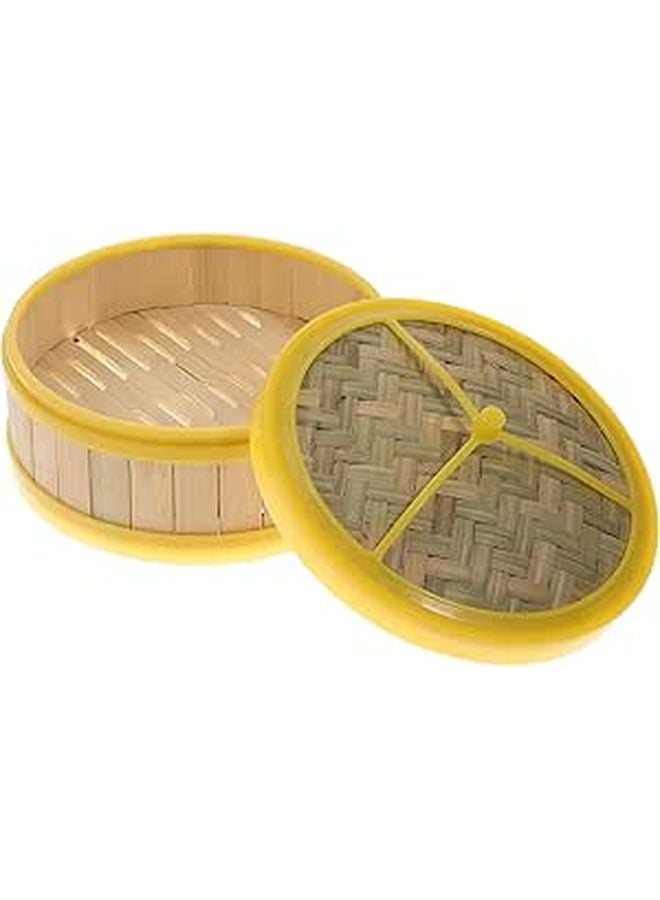 5 Inch Steamer Basket With Lid Traditional Cooking Tool For Dumplings Bao Buns 2 Pcs - Image 1