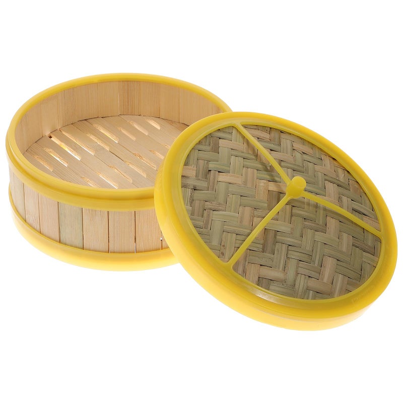 5 Inch Steamer Basket With Lid Traditional Cooking Tool For Dumplings Bao Buns 2 Pcs - Image 2