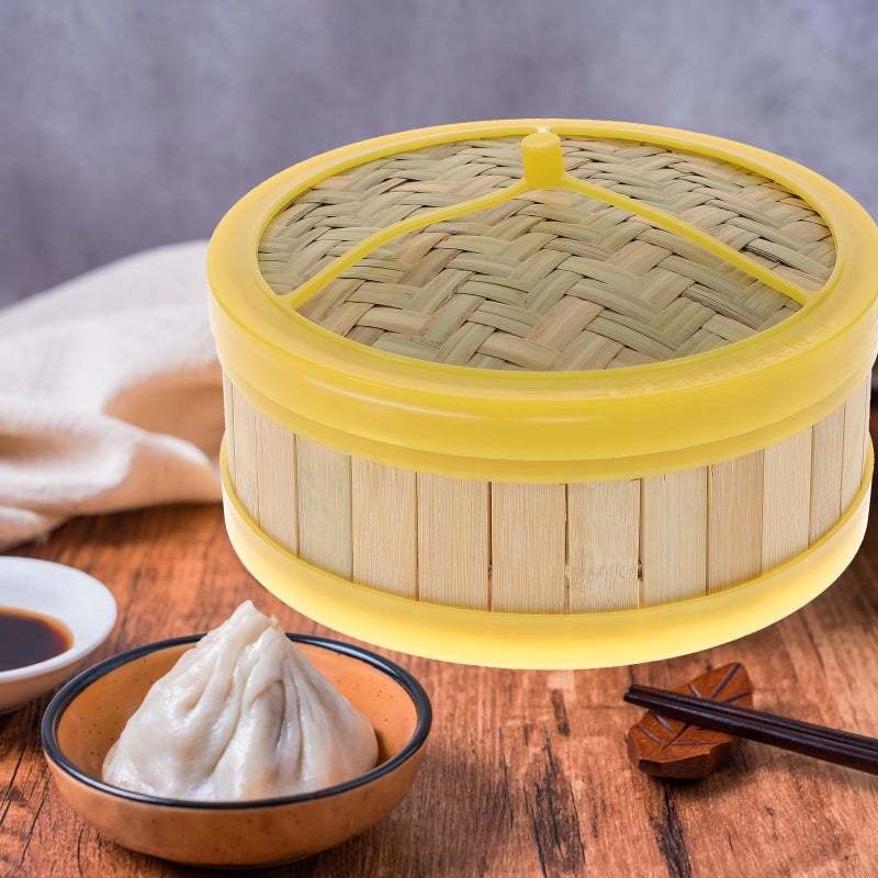 5 Inch Steamer Basket With Lid Traditional Cooking Tool For Dumplings Bao Buns 2 Pcs - Image 5